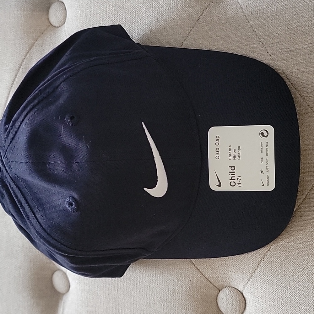 Nike Dark Blue Kids Cap with White Logo
